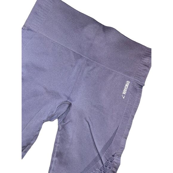 Gymshark‎ Energy Seamless Leggings M Perforated High Rise 7/8 Length Purple - Picture 2 of 6